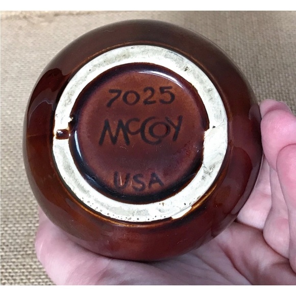 Vintage McCoy Pottery Brown Drip Glaze Mug Cup Rustic Goblin Cottage Farm Core - Picture 6 of 7